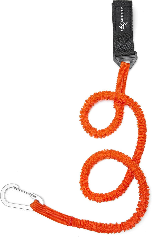 MOOCY Kayak Paddle Tether, Coiled Kayak Fishing Leash with Carabiner for Paddle, Rod SUP Kayaking Accessories