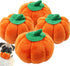 4 Pcs Pumpkin Dog Chew Toys, Squeaky Halloween Plush Cat Playing Toys for Teeth Grinding and Pet Training (Pumpkin)