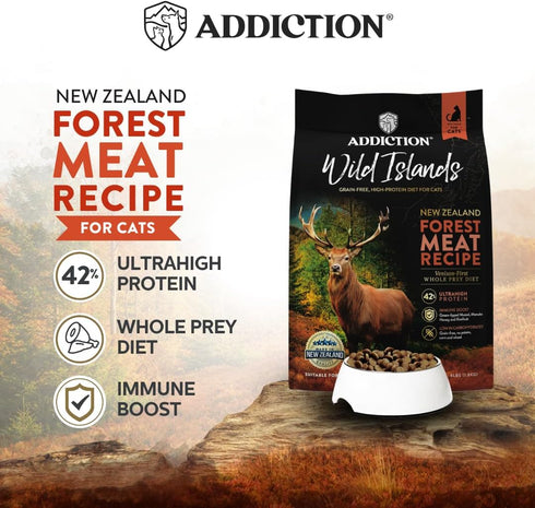 Addiction Wild Islands Forest Meat Premium Venison Recipe Dry Cat Food, 4 lb