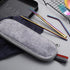 GIFZES Cutlery Storage Box, Travel Cutlery Pouch Felt Utensil Organizer Bag with Zipper for Fork Spoon Knife