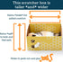 Extra Large Cardboard Cat Scratcher Box, 17"x13"x8.25", Fun Cat Scratching Bed with Catnip for Indoor Cats