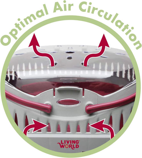 Living World Pet Carrier for Small Pets, Large Size