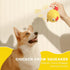 LuciPaw Interactive Dog Toy Ball - Squeaky Treat Dispenser, Pull Handle & Wobble Puzzle, Durable Natural Rubber Chicken