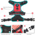 PHOEPET 2019 Reflective Dog Harness, Large Breed Adjustable No Pull Vest with Handle, 2 Metal Rings, XL, Red