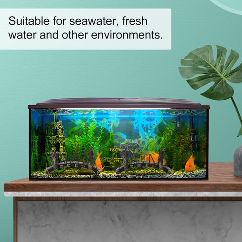 POPETPOP Aquarium Resin Bridge, Fish Tank Landscape Decor for Guppy, Betta, Shrimps, Turtle Climbing Platform