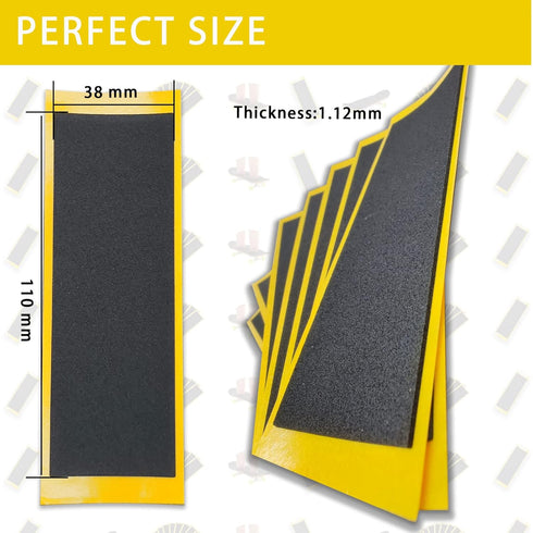 24Pcs 38mmX110mm Birllaid Fingerboard Foam Grip Tape, Fingerboard Grip Tape
