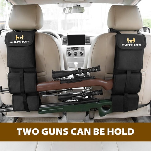 Truck Gun Rack (A Pair), 900D Sturdy Adjustable Seat Back Gun Storage for Automotive Rifle Holder Jeep