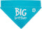 Pavilion Gift Company Big Brother Blue Paw Print Large Dog Slip on Collar Bandanna