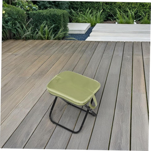 GALPADA Mini Folding Outdoor Stool Lightweight Portable Chair with Carbon Steel Frame and Oxford Fabric Dual-Purpose