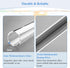 HITOP Thickened Glass Aquarium Heater: 50W 100W 300W Upgraded with Controller for Seawater/Fresh Water 5-65Gal
