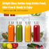 10oz, 8 Pack Luxfuel Glass Juice Bottles with Lids Reusable Glass Water Bottle with Stainless Steel Caps & Straws, Leak