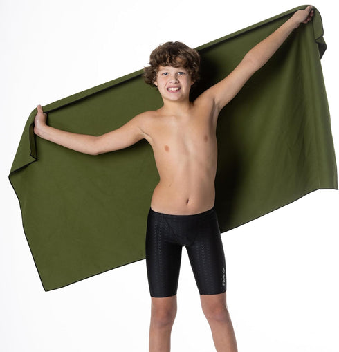 Flow Hydro Sport Towel - Microfiber Quick Dry Swimming Towels for Water Sports in Medium Size (Army Green)