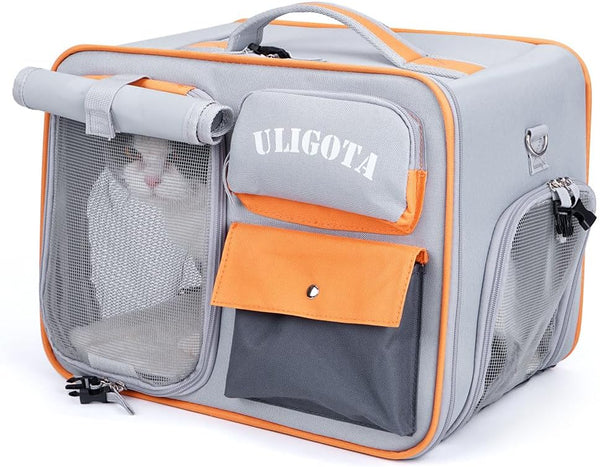 ULIGOTA Backpack Carrier for Pets, Ventilated Dog Carrier for Cats & Small Dogs, Airline Approved for Hiking & Travel