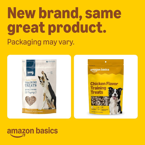 2 lb. (32 oz) Amazon Basics Chicken Flavor Training Treats for Dogs, Bag (Previously Wag)