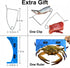 24 20 12 Palmyth Wire Grid Bottom Crab Nets Two Ring Crab Kit with Harness and Bait Clip X X