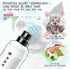 K&K Dog Nail Grinder with 2 LED Light for Large Medium Small Dogs Professional 2-Speed Powerful Electric pet Nail Clipper which Gentle and Painless Paws Grooming & Smoothing Tool (White)