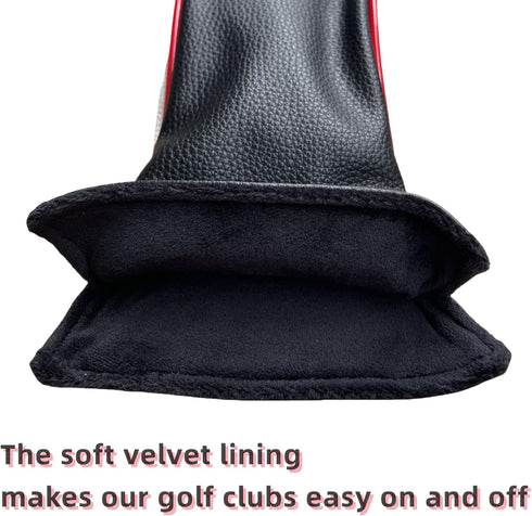 Golf Club Covers, 3 Pack Head Covers for Driver and Woods, USA Flag Driver & 3 Wood Headcovers