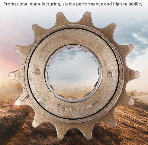 Single Speed Freewheel - 14T Metal Bike Flywheel Sprocket for Mountain Road Folding Bikes