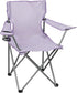 Generic Basic Quad Folding Camp Chair with Cup Holder, Lavender Adult Portable Outdoor Chair, Heavy Duty Steel Frame