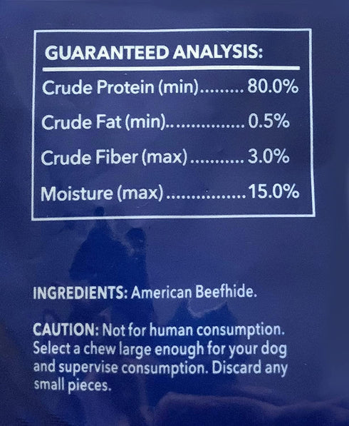 Pet Factory 100% Made in USA Beefhide Dog Chew Treats, 4" Knotted Bones, Natural Flavor, 18 Count/1 Pack.