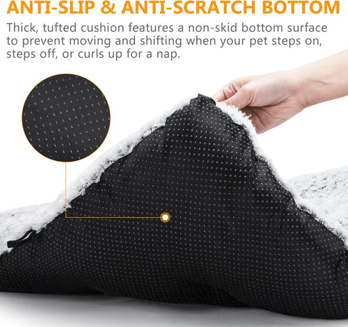 Washable Anti-Slip Dog Bed Kennel Pad Crate Mat for Small Dogs and Cats (24-inch)