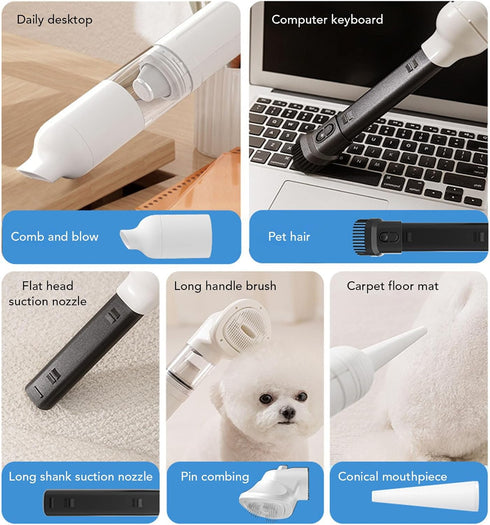 2-in-1 Trimmer, Trimmer Yoidesu Dog Clipper, Low Noise Rechargeable Cordless Cat Clipper, Vacuum, Dog Grooming Kit