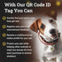 QR Code Dog Tag Silent ID Pet Tags Personalized Name Plate with Online Profile (Pink Paw, Small Round)