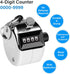 Tally Counter, 4-Digit Clicker Counter, Metal Hand Counters for Counting, Knitting, Coaching, Golf, Fishing
