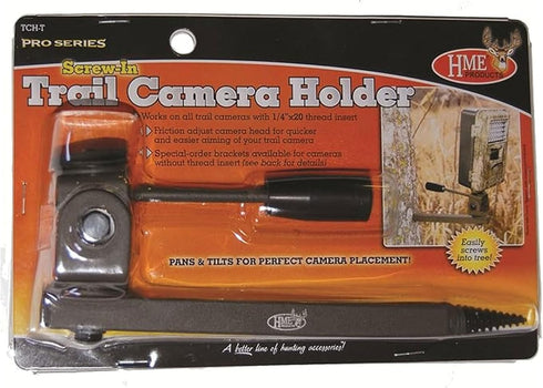 HME Trail Camera Holder Tree Mount with 360-degree Rotational Camera Head | Compact Sturdy Design | Easy Installation & Versatile Compatibility