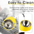 SuperDesign Mess Free 15° Slanted Bowl for Dogs and Cats, Tilted Angle Non-Skid Dog Feeder, Bright Yellow, 0.5 Cup