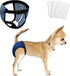 3 Dog Pants in Heat Reusable Diapers with Replace Diaper, Female Dog Heat Cycle Adjustable Protective Pad for Dogs Blue
