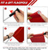 KINGTOP Golf Flag 20x14 Inch - Plain Red, 420D Nylon, Tube Inserted for Putting Green Flags