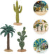 3pcs Set ARTIBETTER Artificial Cactus Plants Simulation Succulent Figures with Mini Tree Lifelike Faux Reptile