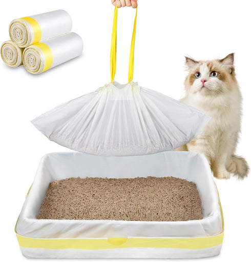 WJXWHSWX Jumbo Cat Litter Box Liners 37" x 18",30 Count Jumbo Extra Thick