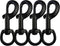 Garwor 4Pcs Heavy Duty 3/4" Black Swivel Snap Hooks, Dog Leash Clips Trigger Snaps, Key Chain for Pet Leash
