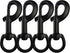 Garwor 4Pcs Heavy Duty 3/4" Black Swivel Snap Hooks, Dog Leash Clips Trigger Snaps, Key Chain for Pet Leash