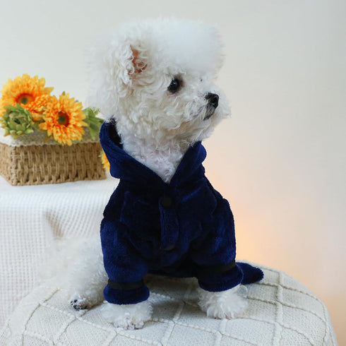 Generic Dog Bathrobe Fast Absorbent Hooded Bath Towel Small Dog Thickened Luxury Pajamas Sleepwear Super Soft