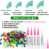 VICTHY 10 Colors Cat Nail Caps, 100pcs Glitter Claw Caps with Adhesives and Applicators, Large Size
