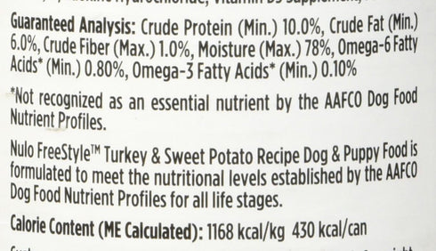 Nulo Freestyle Turkey & Sweet Potato Recipe Can Dog, 12 Cans (13 oz)