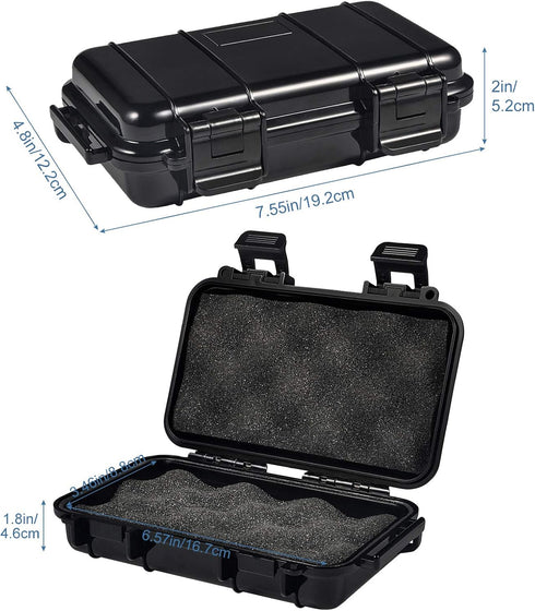 Waterproof Shockproof Box, Plastic Protective Hard Case, Outdoor Survival Box Hard Drive Case, Airtight Storage