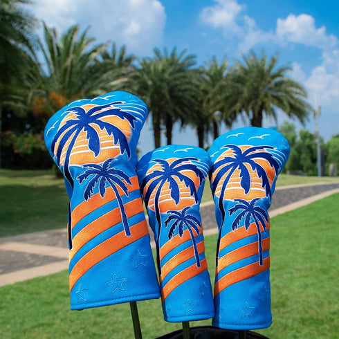 Montela Golf Club Covers, Coconut Tree Putter Cover and Headcovers for Most Brands