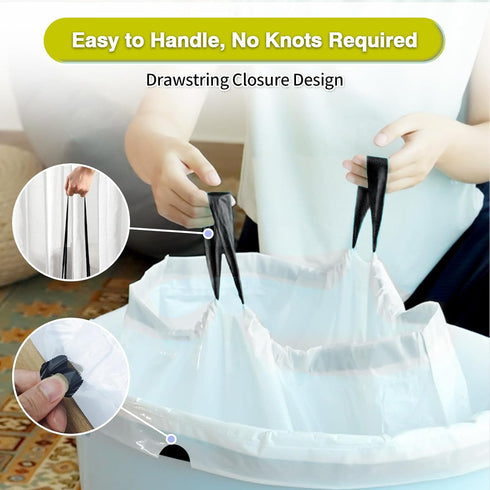 Liners,120 Packs 26"X15.6" Cat Litter Box Drawstring Cat Litter Bags Trash Bags for Automatic Self Cleaning Cats