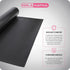 HolaHatha Lightweight Padded Exercise Mat, High Density PVC Foam Pad for Yoga and Workout Activity, Medium, Grey