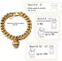 18K Gold Cat Dog Collar, 1/2inch 12mm Wide Stainless Steel Chew Proof Cuban Link Chain with Bell, Neck Fit 6"-14”