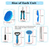 Generic 7PCS Dog Grooming Brush Kit for Shedding and Matted Fur, Self-Cleaning Slicker Brush with Undercoat Rake, Flea