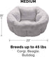 Furhaven 23" Round Self-Warming Pet Bed for Indoor Cats & Medium/Small Dogs, 100% Washable - Gray, Medium