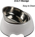 M&BGWPP Melamine Plastic Dog Food Bowl, Non-Skid Base, 2-in-1 Removable Stainless Steel Feeder Holder