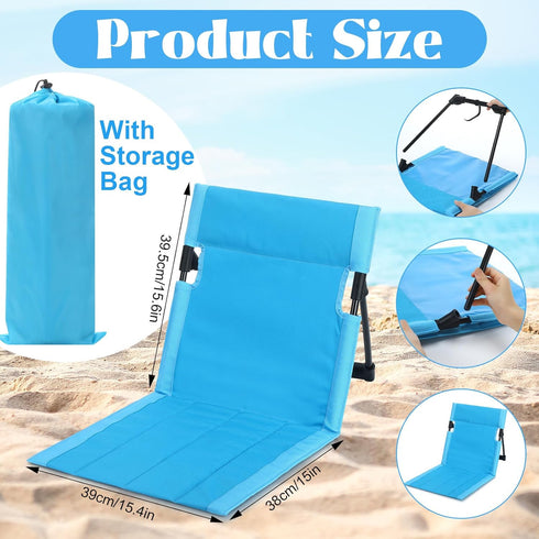 1 Karenhi Pcs Foldable Poolside Chairs Portable Beach Chair Folding Poolside Chairs for Edge of Pool for Adults