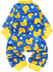 PUPTECK Soft Fleece Dog Pajamas for Small Medium Dogs, Adorable Jumpsuit Pjs, Blue, XXL