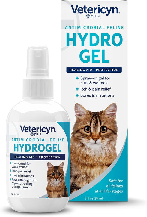 Vetericyn Plus Cat Wound Care Hydrogel Spray | Feline Healing Aid and